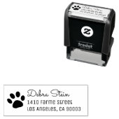 Puppy Dog Paw & Name, Simple & Clear Zelfinktende Stempel (In situ)