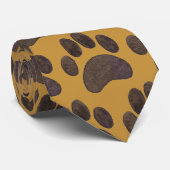 Puppy Dog Paw print Animal Chic Trendy ELKE KLEUR Stropdas (Opgerold)