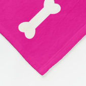 Puppy Dog Paw Print Blanket Add Doggie Name Fleece Deken (Hoek)