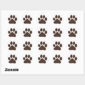 Puppy Dog Paw Print | Schattigee Canine Pawprint Ronde Sticker (Vel)