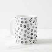 Puppy Dog Paw Printers | Wit en grijs Koffiemok (Voorkant links)