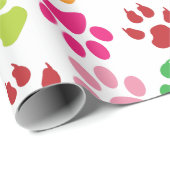 puppy dog paws tracks art pattern cadeaupapier (Rol Hoek)