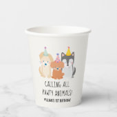 Puppy Dog Pawty Animals Papieren Bekers (Voorkant)