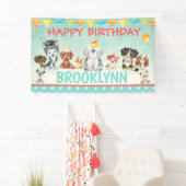 Puppy Dog Pawty Happy Birthday Banner (Insitu)