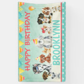 Puppy Dog Pawty Happy Birthday Banner (Verticaal)