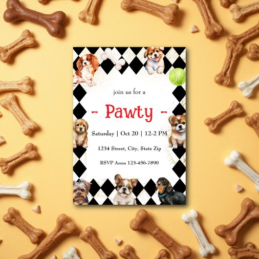 Puppy Dog Pawty uitnodiging