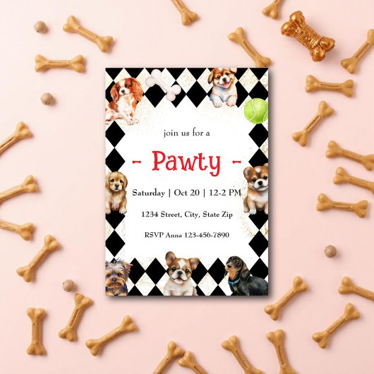 Puppy Dog Pawty uitnodiging