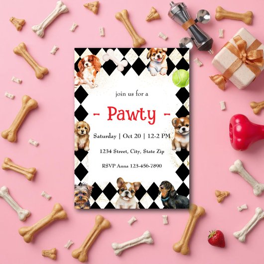 Puppy Dog Pawty uitnodiging