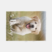 Puppy Dog persoonlijke foto van Golden Retriever P Fleece Deken (Voorkant (Horizontaal))