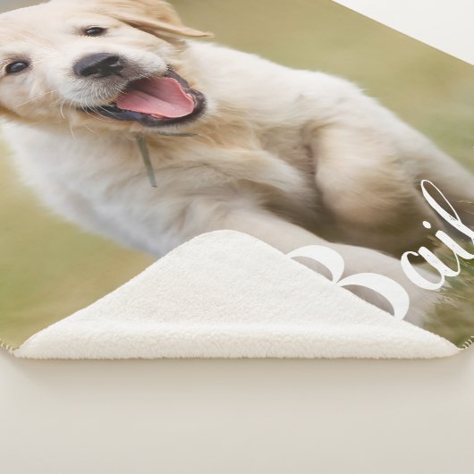 Puppy Dog persoonlijke foto van Pet Golden Retriev Sherpa Deken (3/4)