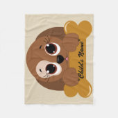 Puppy Dog Pet Design Baby Wieg Fleece Blanket (Voorkant)