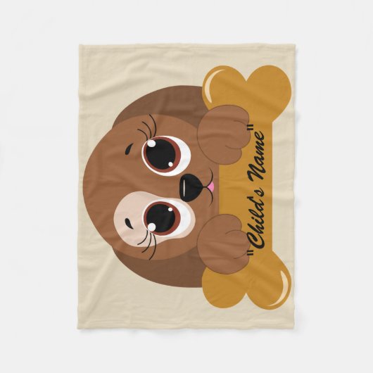 Puppy Dog Pet Design Baby Wieg Fleece Blanket (Voorkant)