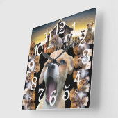 Puppy Dog Pet Eigenaar Gifts Wall Clock Vierkante Klok (Hoek)