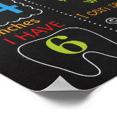 Puppy dog pet First Birthday chalkboard Poster (Hoek)