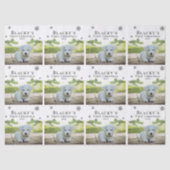 Puppy Dog Pet Photo Cute First Kerstpine Tissuepapier (Voorkant)