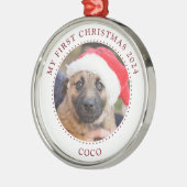 Puppy Dog Photo Christmas Ornament (Links)