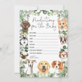 Puppy Dog Predications voor Baby shower Game Card Kaart (Voorkant)
