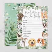 Puppy Dog Predications voor Baby shower Game Card Kaart (Voorkant / Achterkant)