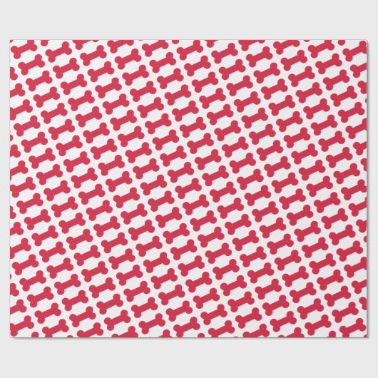Puppy Dog Red Dog Bone Tretern Cadeaupapier (Vlak)