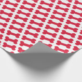 Puppy Dog Red Dog Bone Tretern Cadeaupapier (Hoek)