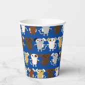 Puppy Dog Schattige Kleurrijke 1e Verjaardag Party Papieren Bekers (Links)