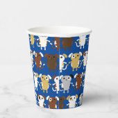 Puppy Dog Schattige Kleurrijke 1e Verjaardag Party Papieren Bekers (Rechts)