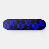 Puppy dog schildert afdrukken Blauw zwart Persoonlijk Skateboard (Horizontaal)