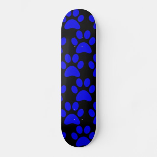 Puppy dog schildert afdrukken Blauw zwart Persoonlijk Skateboard (Voorkant)