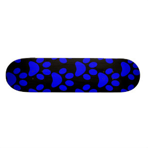 Puppy dog schildert afdrukken Blauw zwart Persoonlijk Skateboard