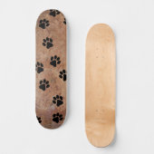 Puppy Dog schildert afdrukken in zand skateboard/W Persoonlijk Skateboard (Voorkant)