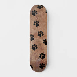 Puppy Dog schildert afdrukken in zand skateboard/W Persoonlijk Skateboard