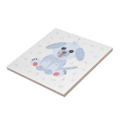 Puppy Dog Simple Pink Pastel Cartoon Tegeltje (Zijkant)