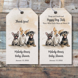 Puppy Dog Tails Baby Boy Baby shower Cadeaulabel