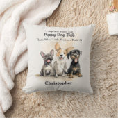 Puppy Dog Tails Baby Boy Gepersonaliseerd Kussen (Deken)