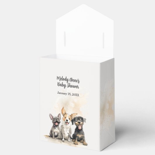 Puppy Dog Tails Boy Baby shower Bedankt Bedankdoosjes (Geopend)