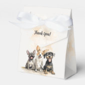 Puppy Dog Tails Boy Baby shower Bedankt Bedankdoosjes (Voorkant Zijde)