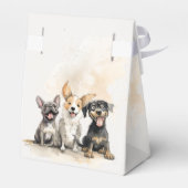 Puppy Dog Tails Boy Baby shower Bedankt Bedankdoosjes (Achterkant)