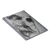 Puppy Dog Tekening van Cute Animal Art Notitieboek (Rechterzijde)