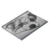 Puppy Dog Tekening van Cute Animal Art Notitieboek (Linkerzijde)