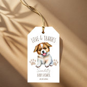 Puppy dog thema baby shower dank u gunst cadeaulabel