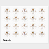 Puppy dog thema baby shower dank u gunst ronde sticker (Vel)