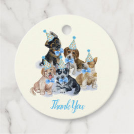Puppy Dog Theme Birthday Party Dank u Bedankjes Labels