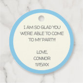 Puppy Dog Theme Birthday Party Dank u Bedankjes Labels (Achterkant)