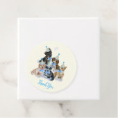 Puppy Dog Theme Birthday Party Dank u Bedankjes Labels (In situ)