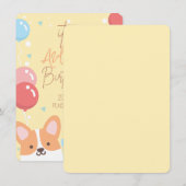 Puppy Dog Theme Children's Birthday Kaart (Voorkant / Achterkant)