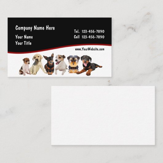 Puppy Dog Training Visitekaartjes (Voorkant / Achterkant)