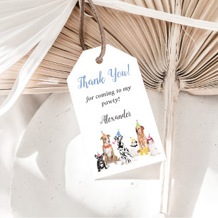 Puppy Dog Verjaardag Dank u Favor Cadeau Label Cadeaulabel
