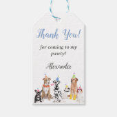 Puppy Dog Verjaardag Dank u Favor Cadeau Label Cadeaulabel (Voorkant)