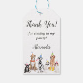 Puppy Dog Verjaardag Dank u Favor Cadeau Label Cadeaulabel (Achterkant)