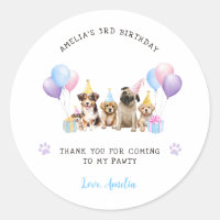 Puppy Dog Verjaardag Party Waterverf
